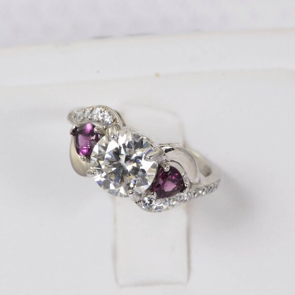Certified 1ct Brilliant Cut Moissanite Diamond Engagement Solitaire Ring